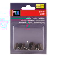 PATIN DESLIZADOR PLASTICO DE CLAVAR 15 MM MARRON. 8 UDS - 2