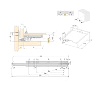 GUÍA PARA CAJÓN 54CM CON ENGANCHE GALVANIZADA FIJACION LATERAL - 8