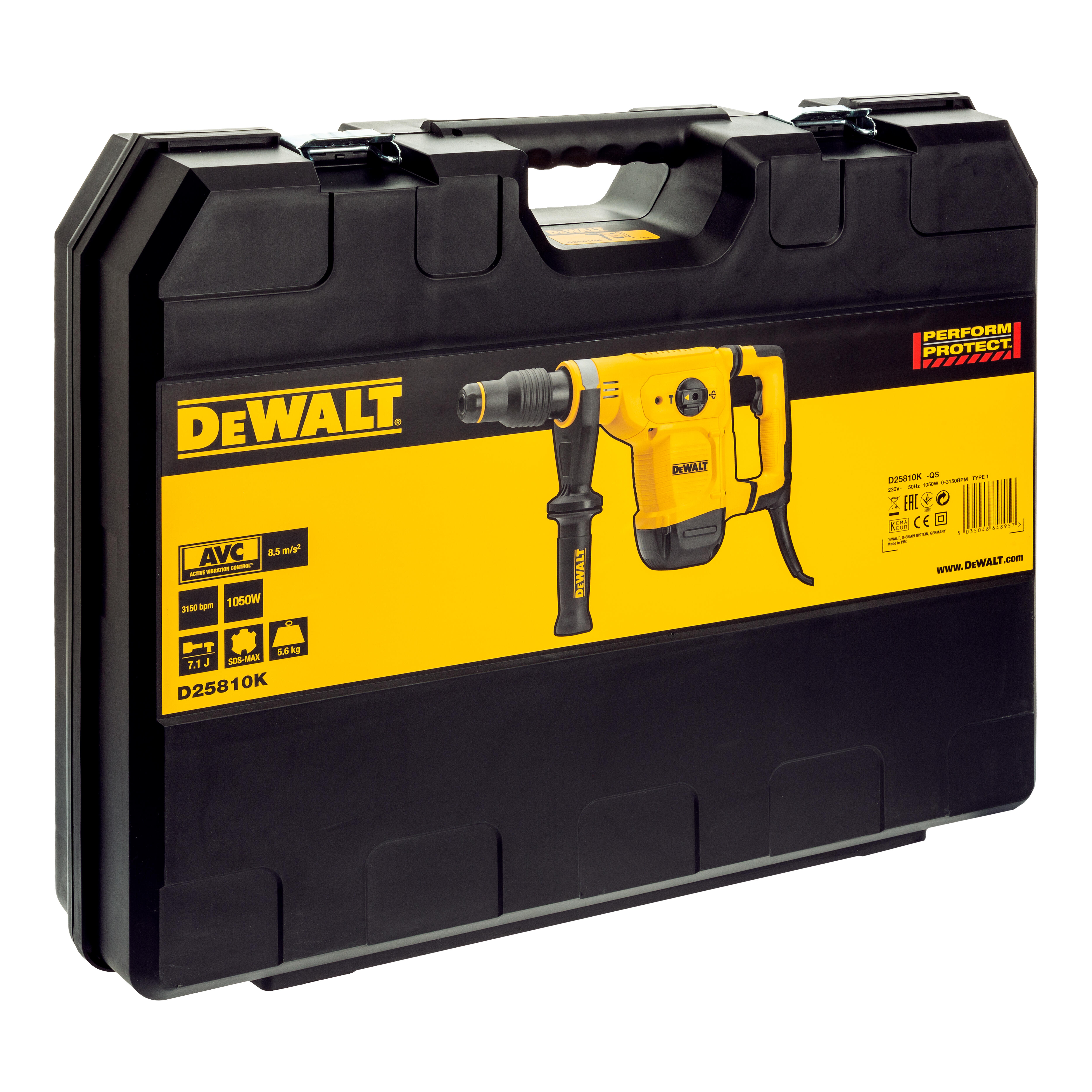 MARTILLO DEMOLEDOR DEWALT D25810K 7.1J 1050W SDS-MAX - 7
