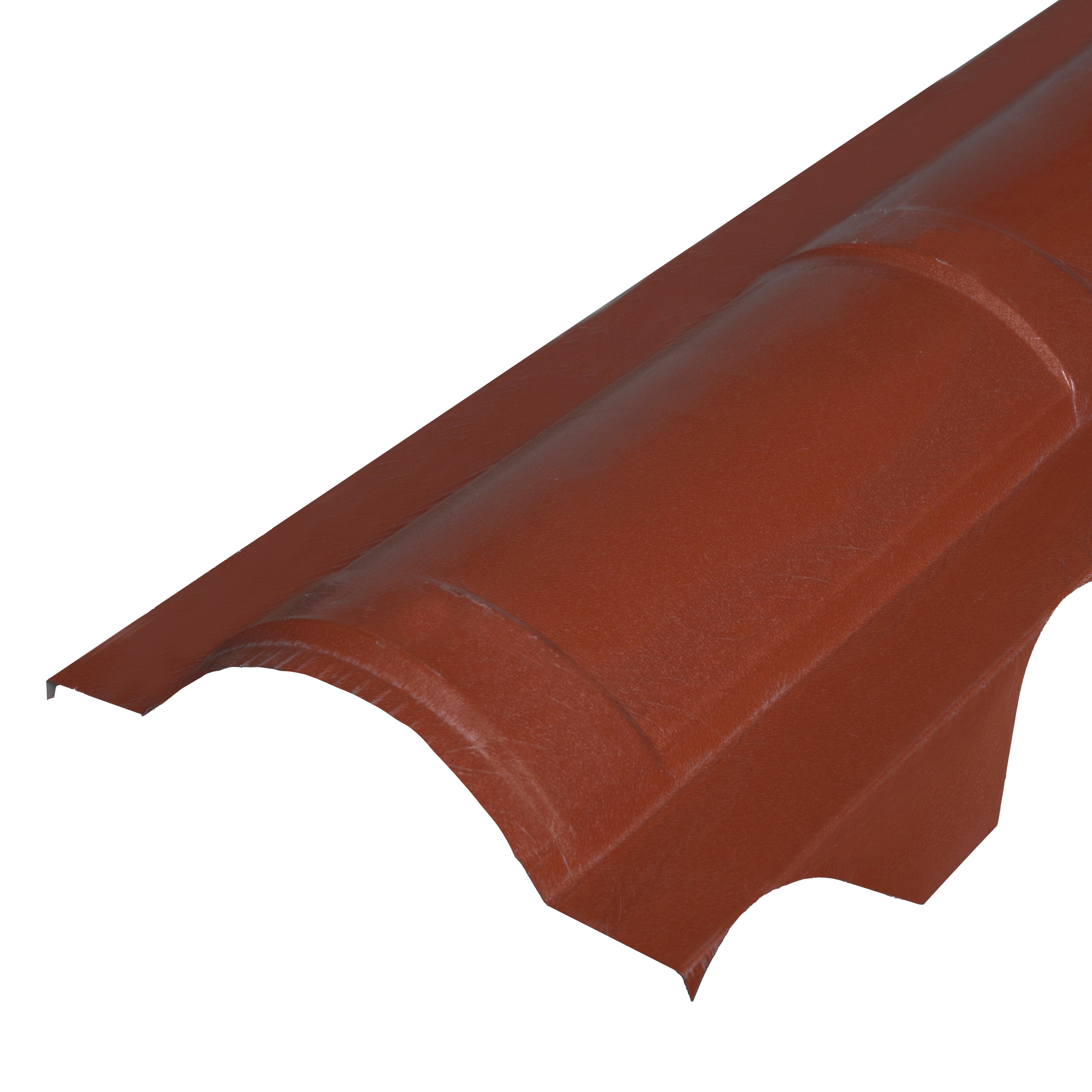 CUMBRERA TROQUELADA PANEL IMITACIÓN TEJA 1M ROJO - 4