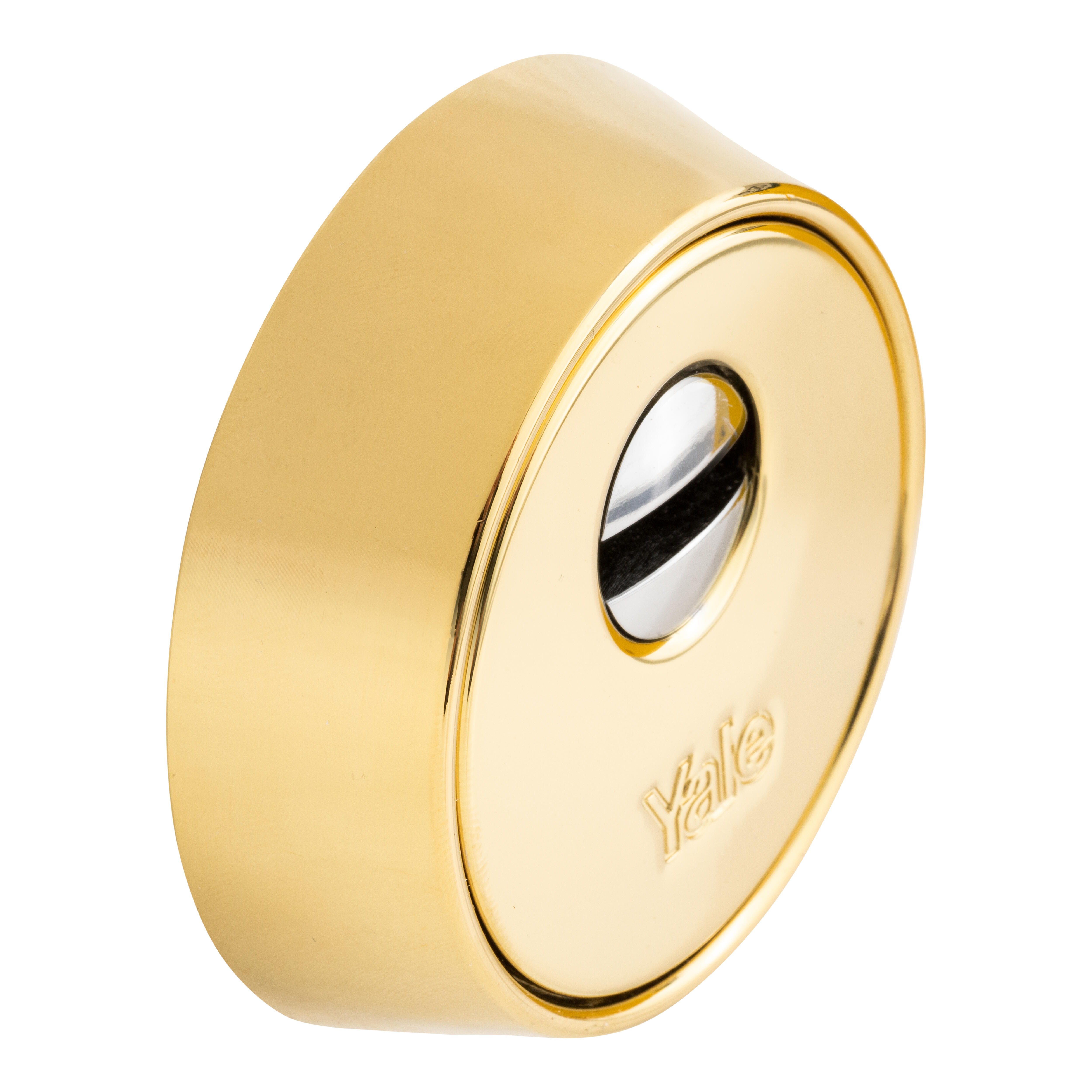 ESCUDO DE SEGURIDAD CUADRADO PARA CERRADURA ACABADO EN DORADO YALE - 3