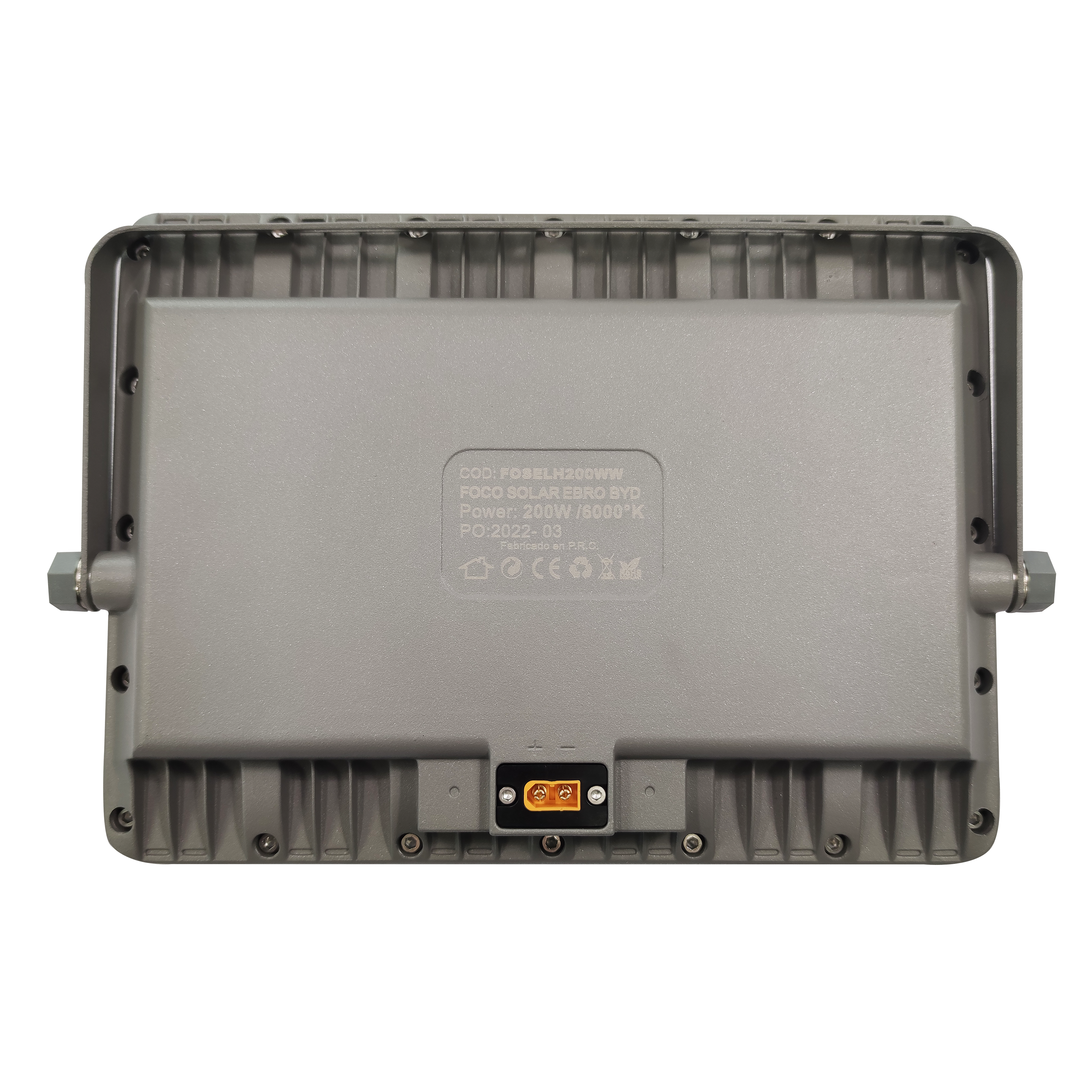 PROYECTOR SOLAR 200W LUZ FRIA CON PANEL - 6