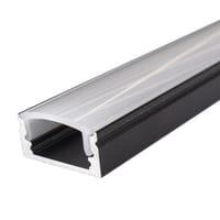 PERFIL TIRA LED DE SUPERFICIE ALUMINIO NEGRO 17X8MM 2M  - 3