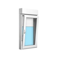VENTANA PVC OSCILOBATIENTE CON PERSIANA BLANCA 70X138CM - 4
