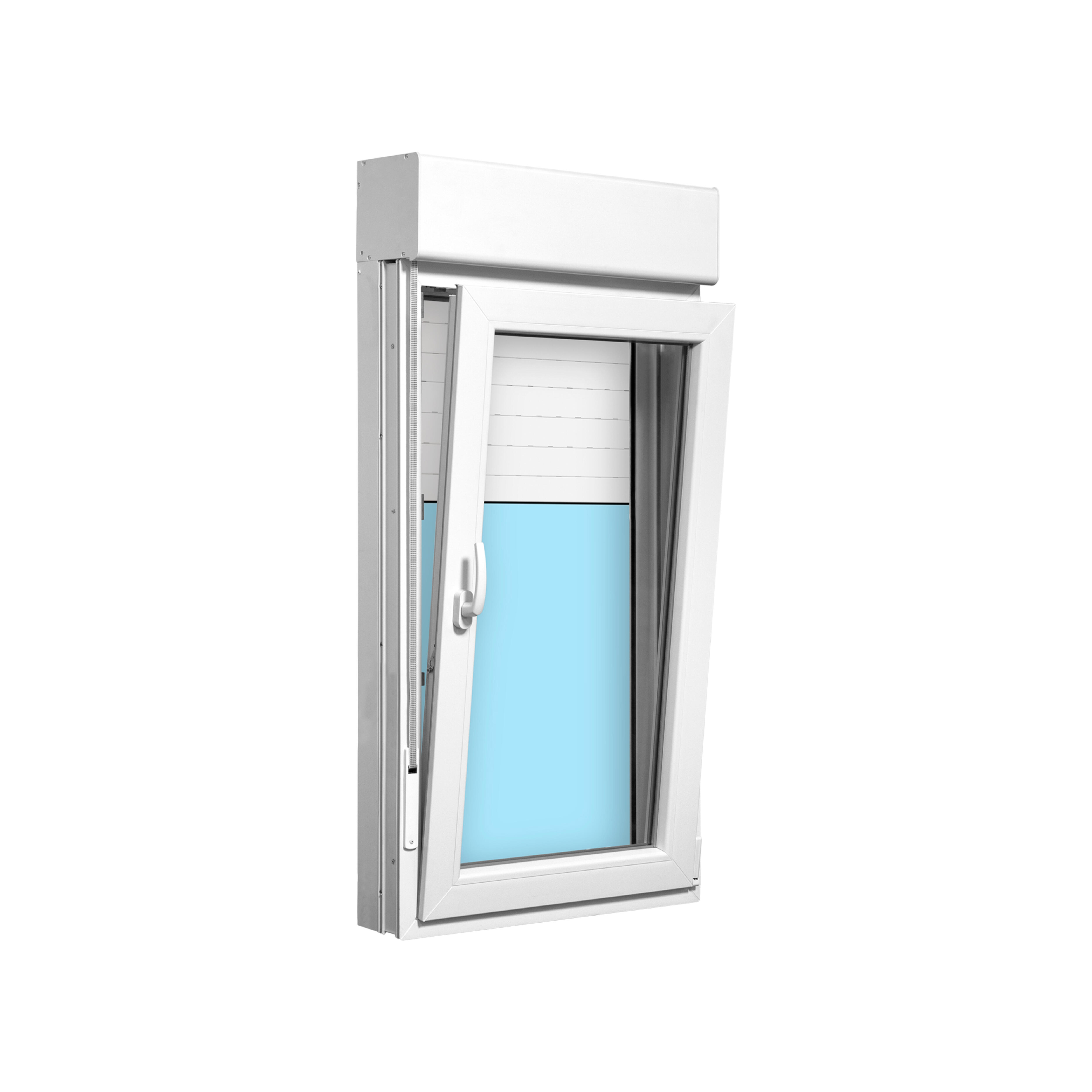 VENTANA PVC OSCILOBATIENTE CON PERSIANA BLANCA 70X138CM - 4