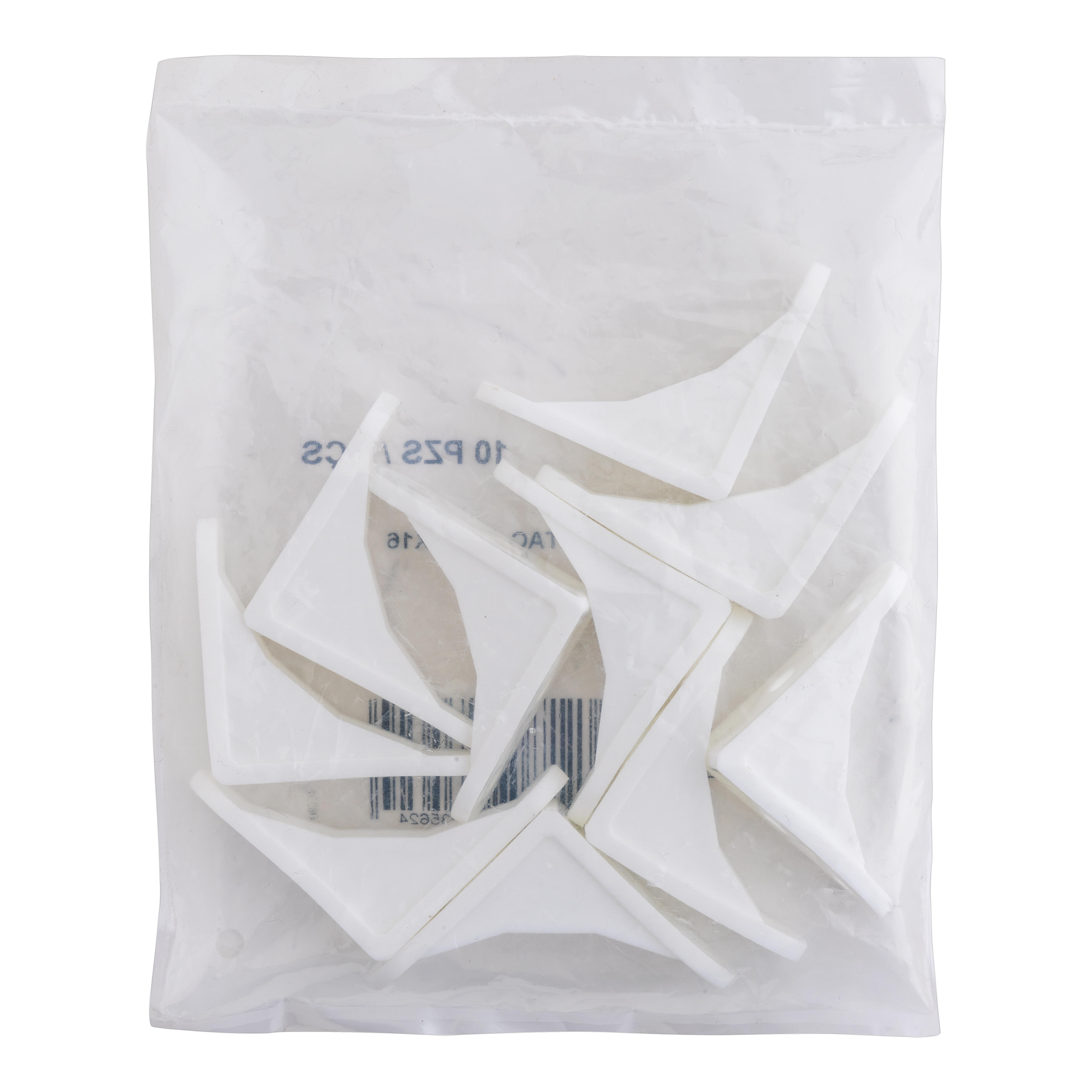 ESCUADRA DE ENSAMBLAJE PLASTICO BLANCA 40  MM. 10 UDS - 2