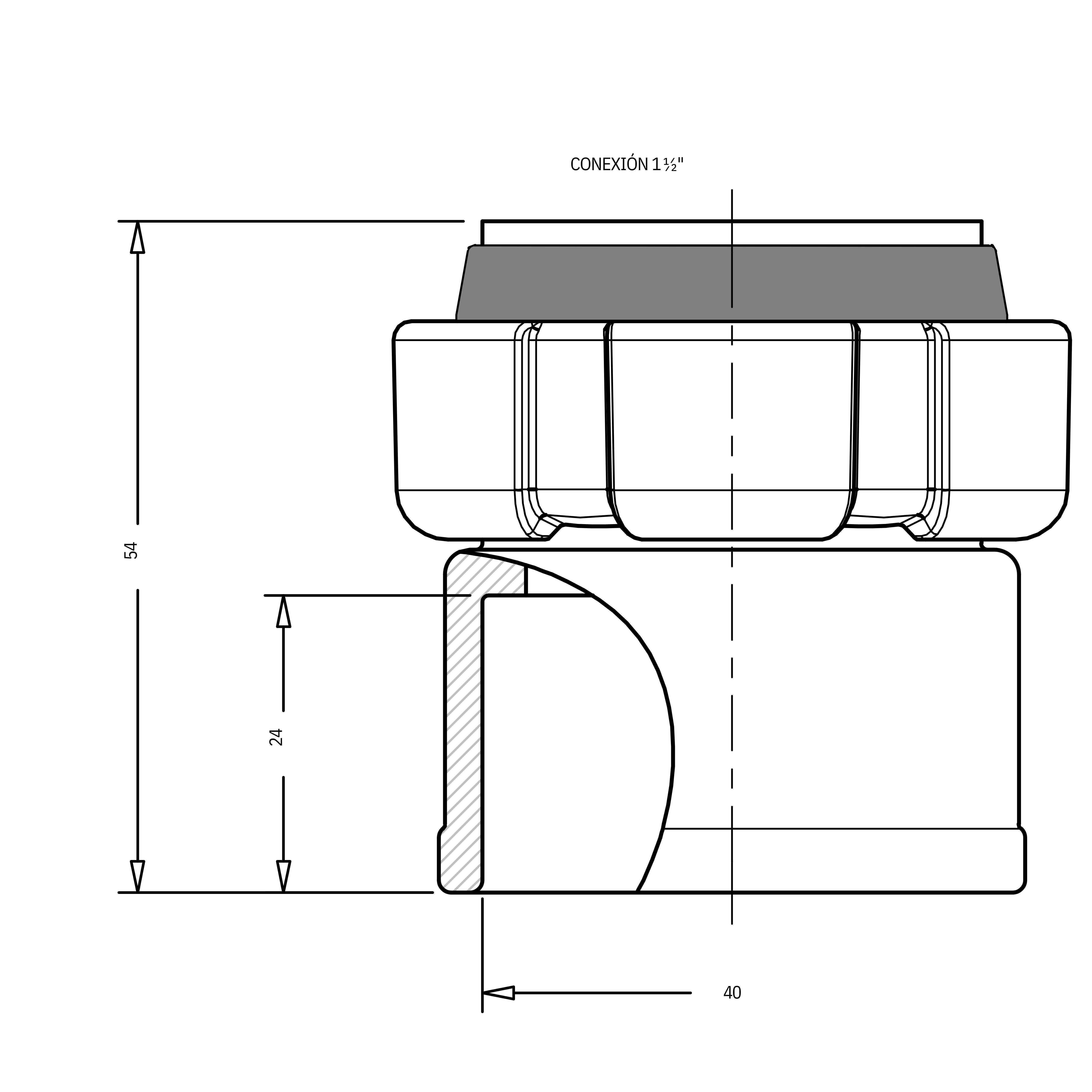 ENLACE TUERCA LOCA INSTALACIONES MIXTAS 1 1/2