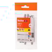 TACO LARGO DE PLÁSTICO DIÁMETRO 8MM LONGITUD 60MM CON TORNILLO FISCHER SXR 4UDS - 3