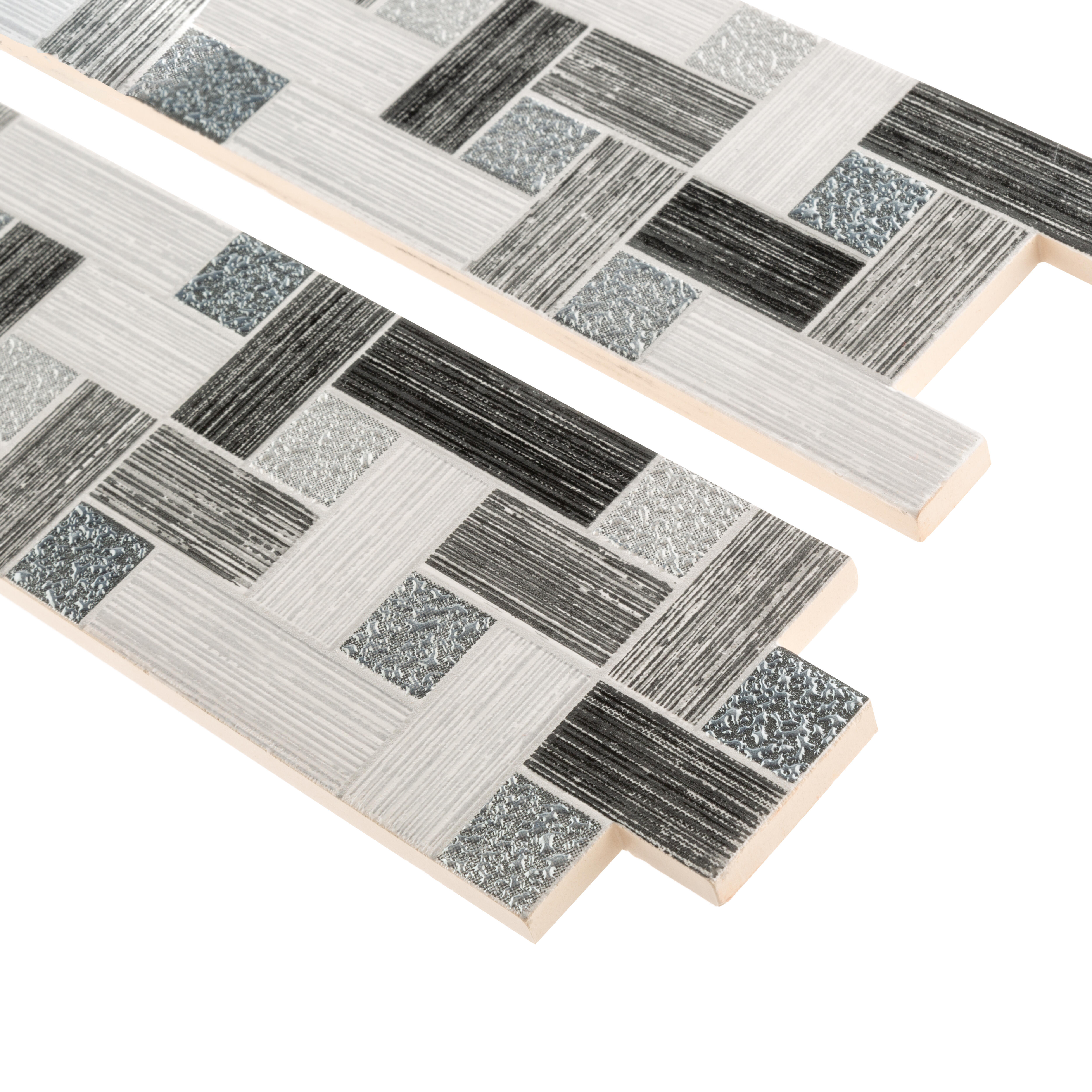 CENEFA CERÁMICA 6.5X25CM 6822 GRIS. PACK 3 UNIDADES - 2