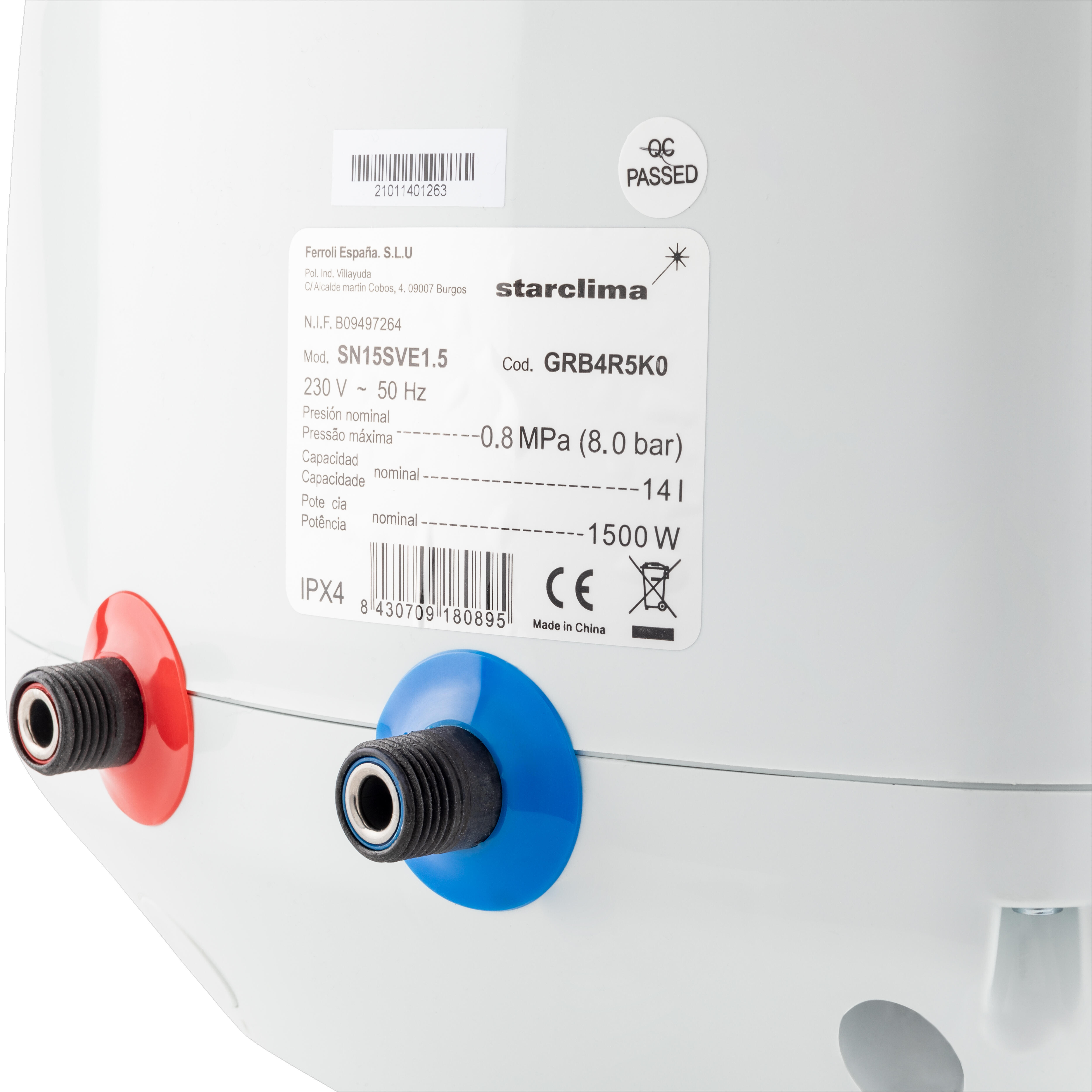 TERMO ELÉCTRICO 28 LITROS STARCLIMA DELTA - 4