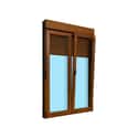 BALCONERA PVC OSCILOBATIENTE CON PERSIANA ROBLE 140X218CM - 4