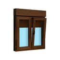 VENTANA PVC OSCILOBATIENTE  CON PERSIANA NOGAL 100X118CM - 4