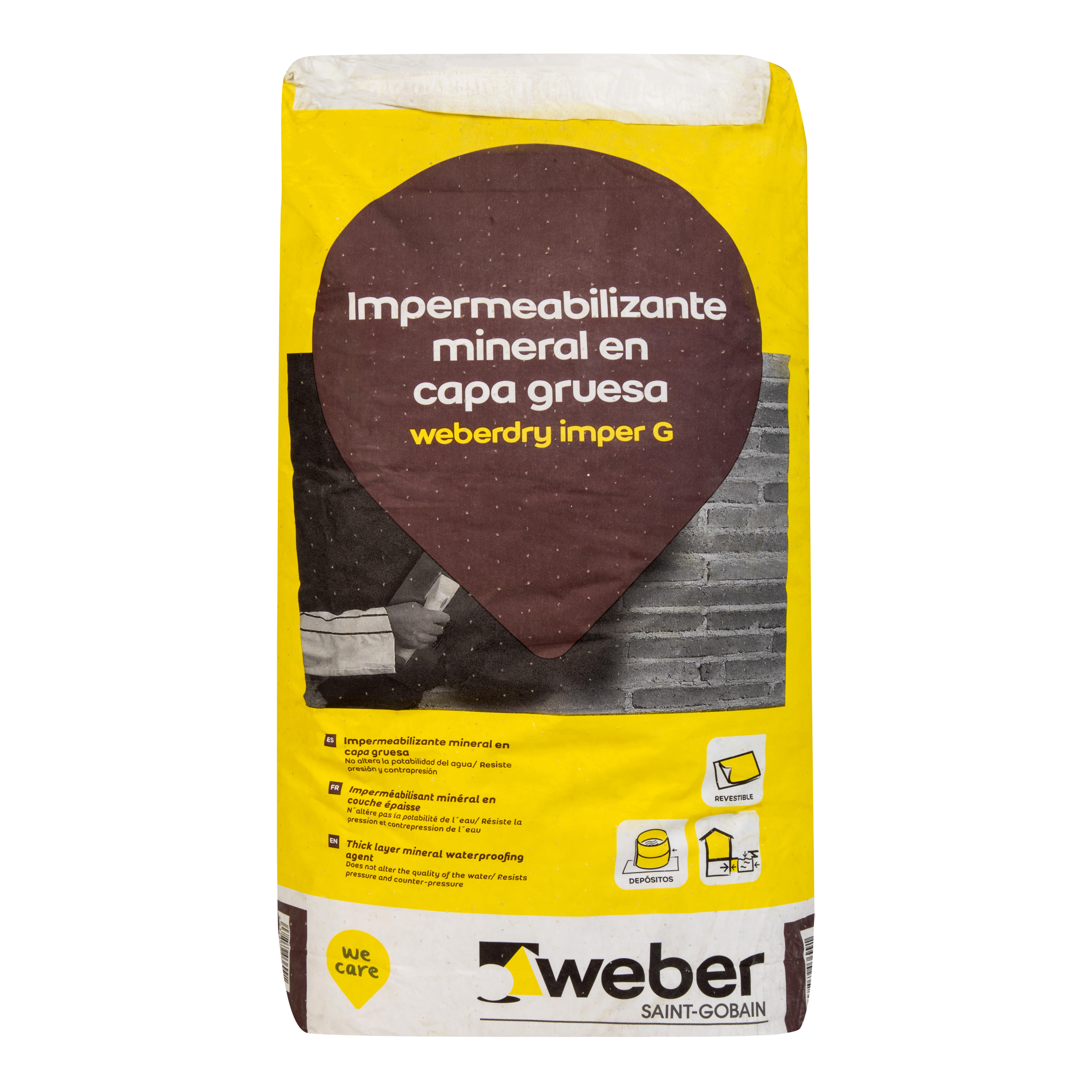 MORTERO IMPERMEABLE WEBERDRY IMPER G 25 KG - 2