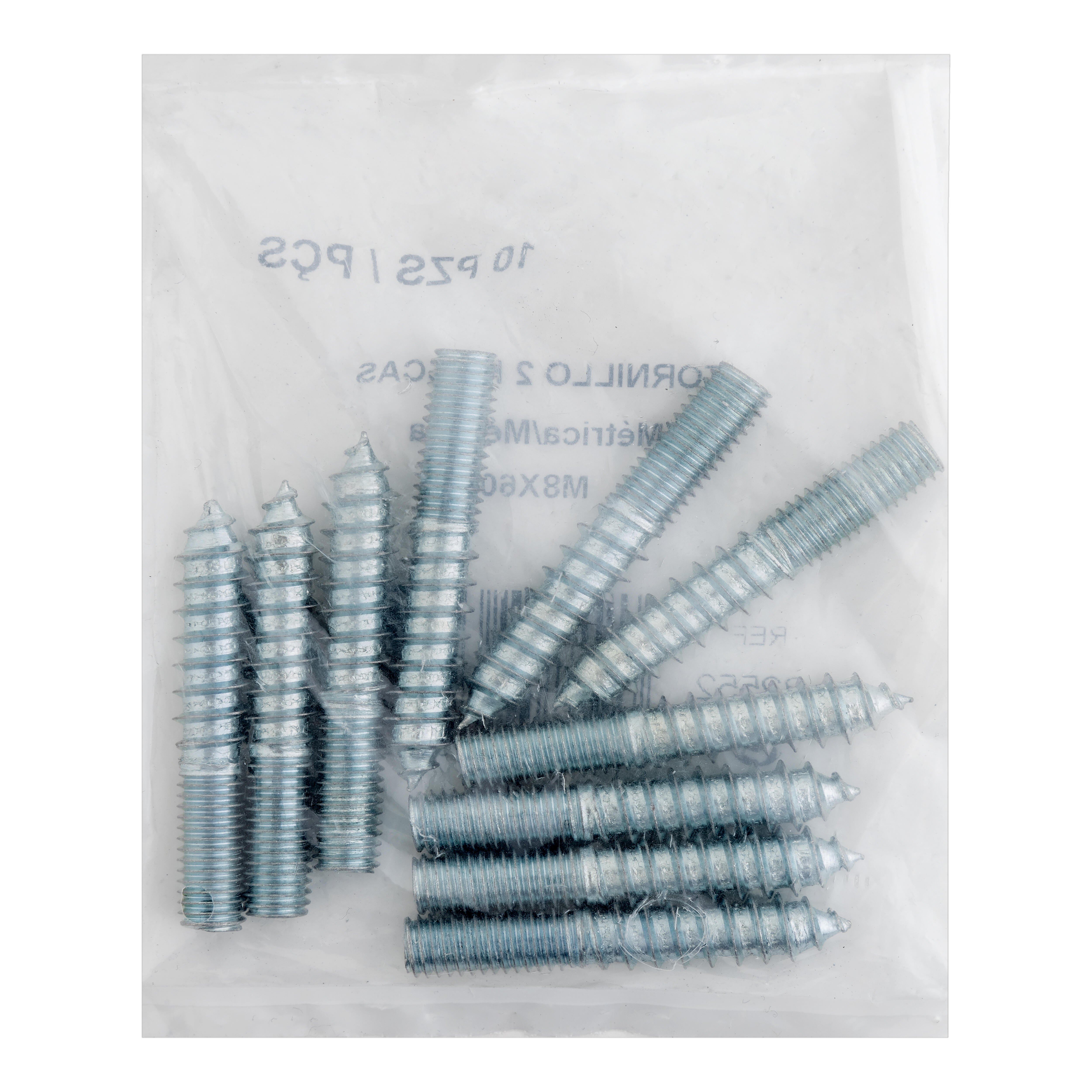 ESPARRAGO DOBLE ROSCA MADERA METRICA  8 X 60  MM. 10 UDS. - 2