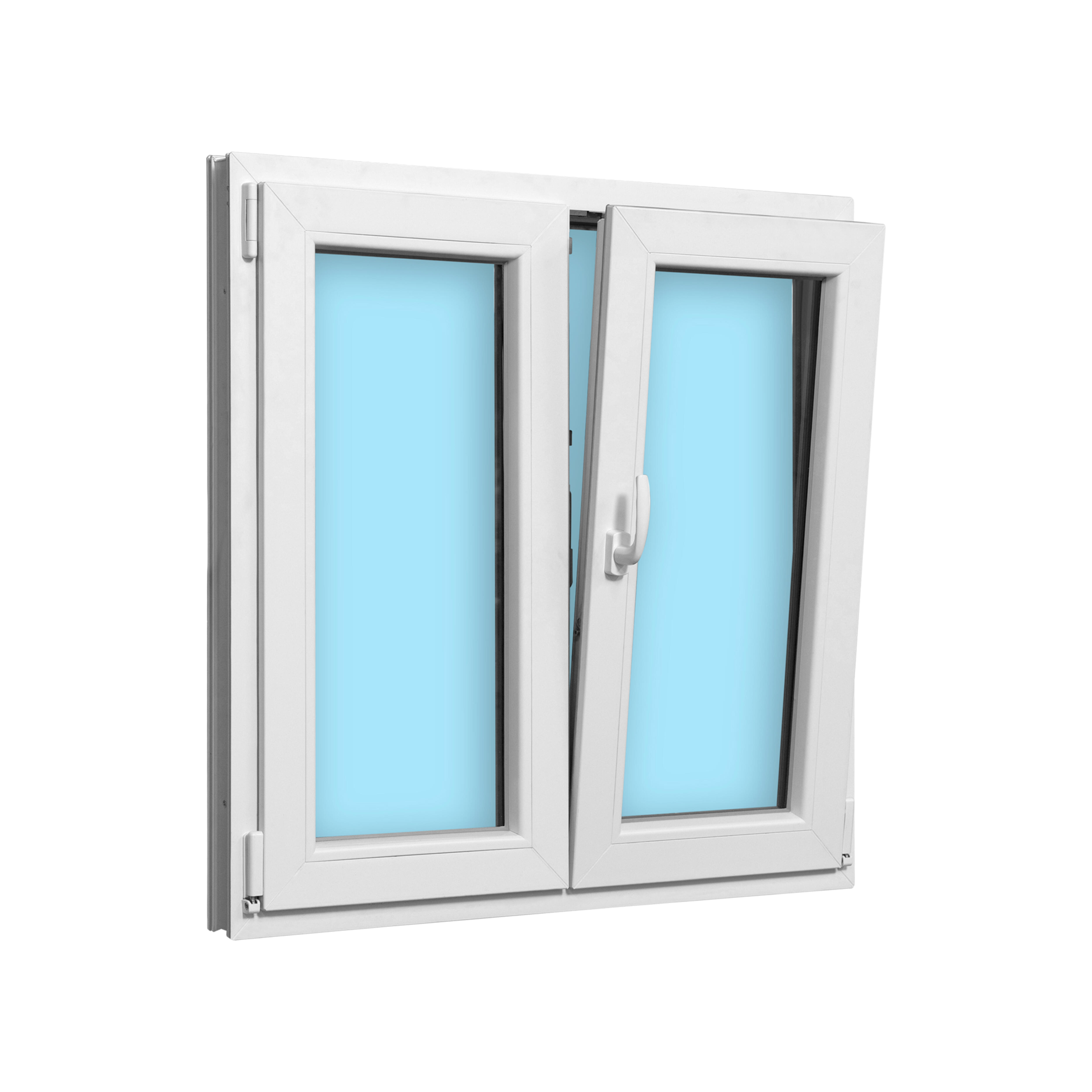 VENTANA PVC OSCILOBATIENTE BLANCA 100X100CM - 4
