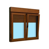 VENTANA PVC OSCILOBATIENTE CON PERSIANA ROBLE 140X138CM - 4