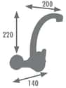 GRIFO DE COCINA MONOMANDO SWAN 11CM - 2