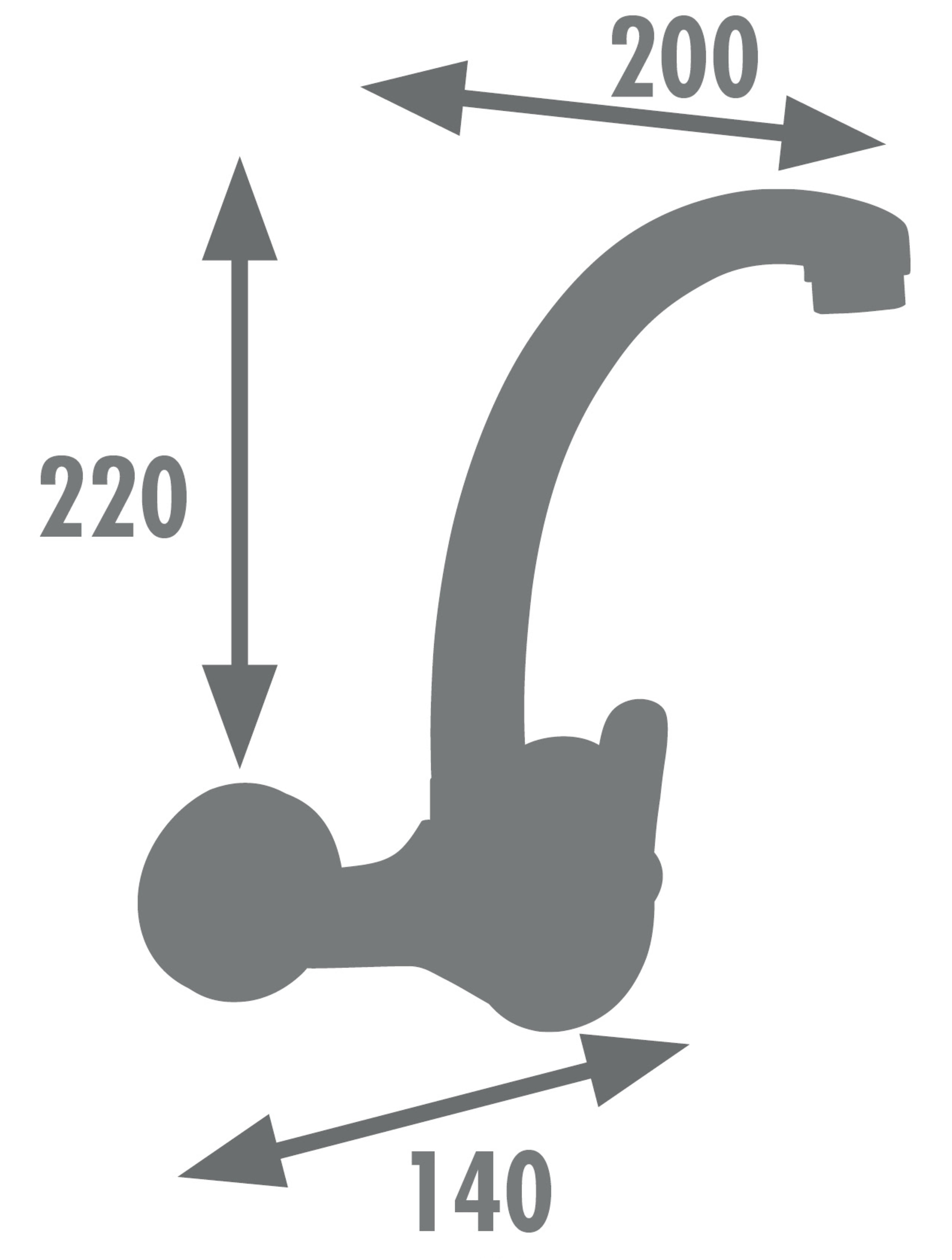 GRIFO DE COCINA MONOMANDO SWAN 11CM - 2