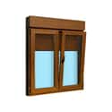VENTANA PVC OSCILOBATIENTE  CON PERSIANA ROBLE 120X138CM - 4