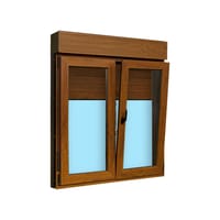 VENTANA PVC OSCILOBATIENTE  CON PERSIANA ROBLE 120X138CM - 4