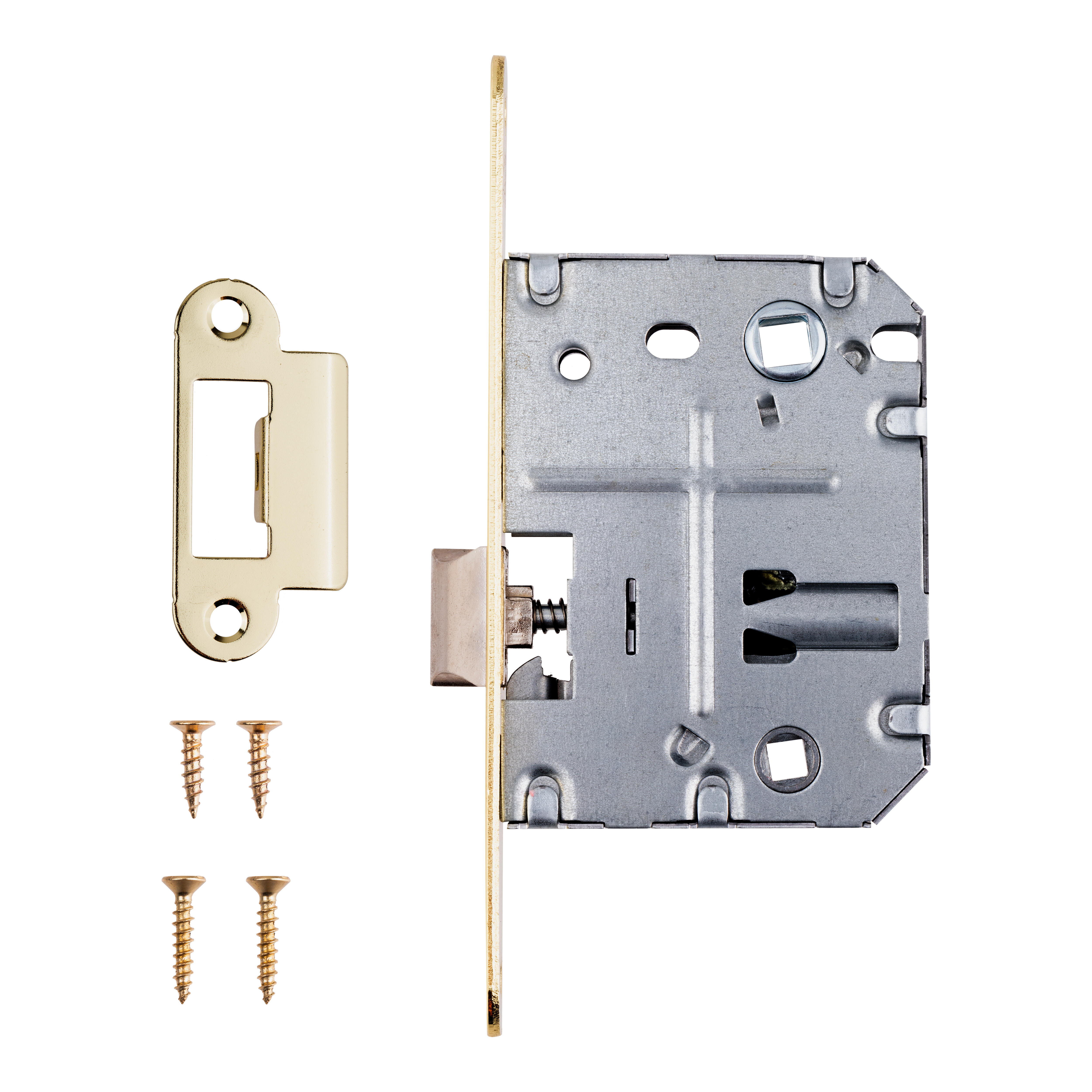 PICAPORTE UNIFICADO 50  MM. CANTO REDONDO 70  MM. LATONADO - 2