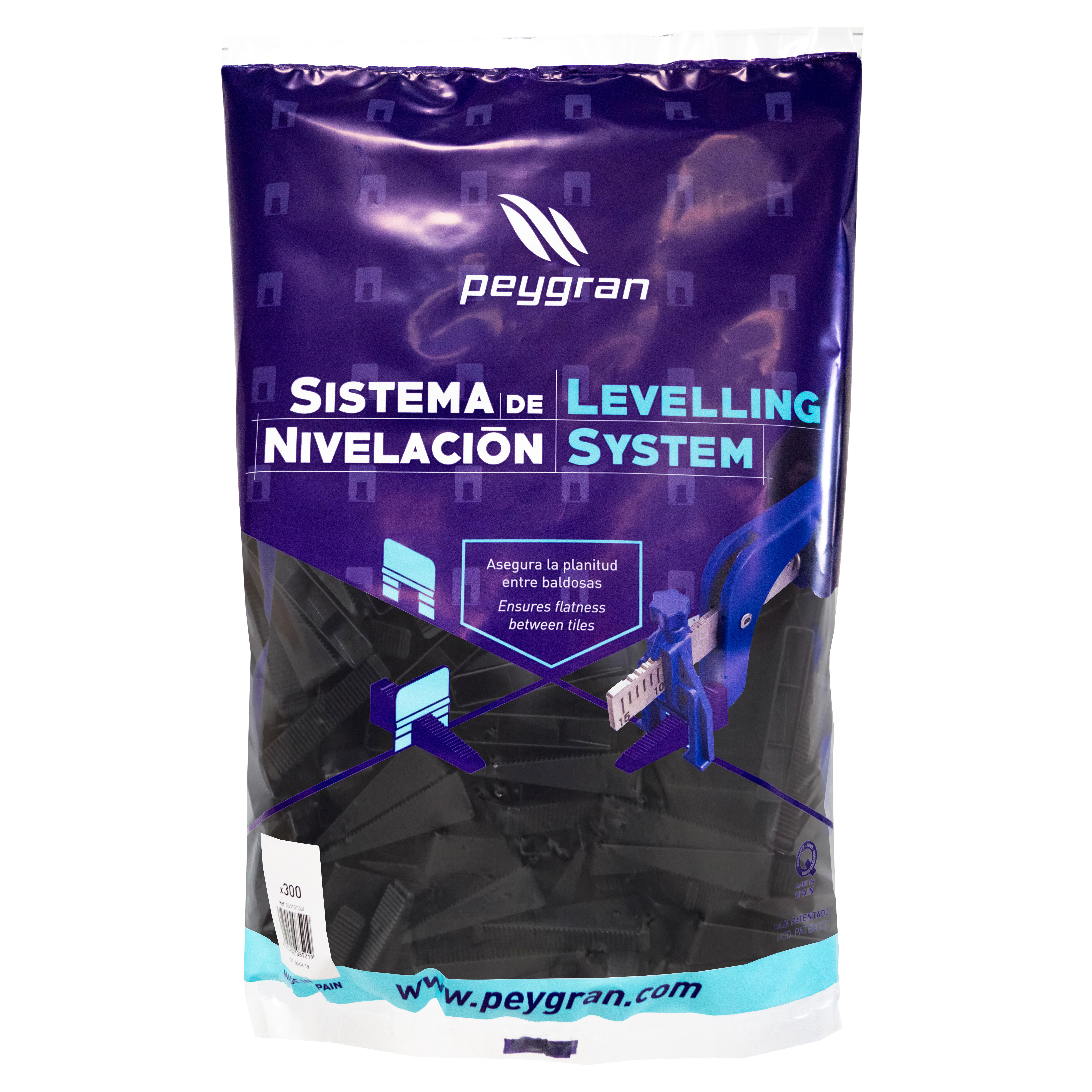 CUÑA JUNTAS CERÁMICA SISTEMA ALICATE EMBALSADOR PEYGRAN BOLSA 300 PIEZAS - 2