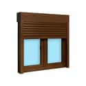 VENTANA PVC OSCILOBATIENTE  CON PERSIANA NOGAL 120X118CM - 3