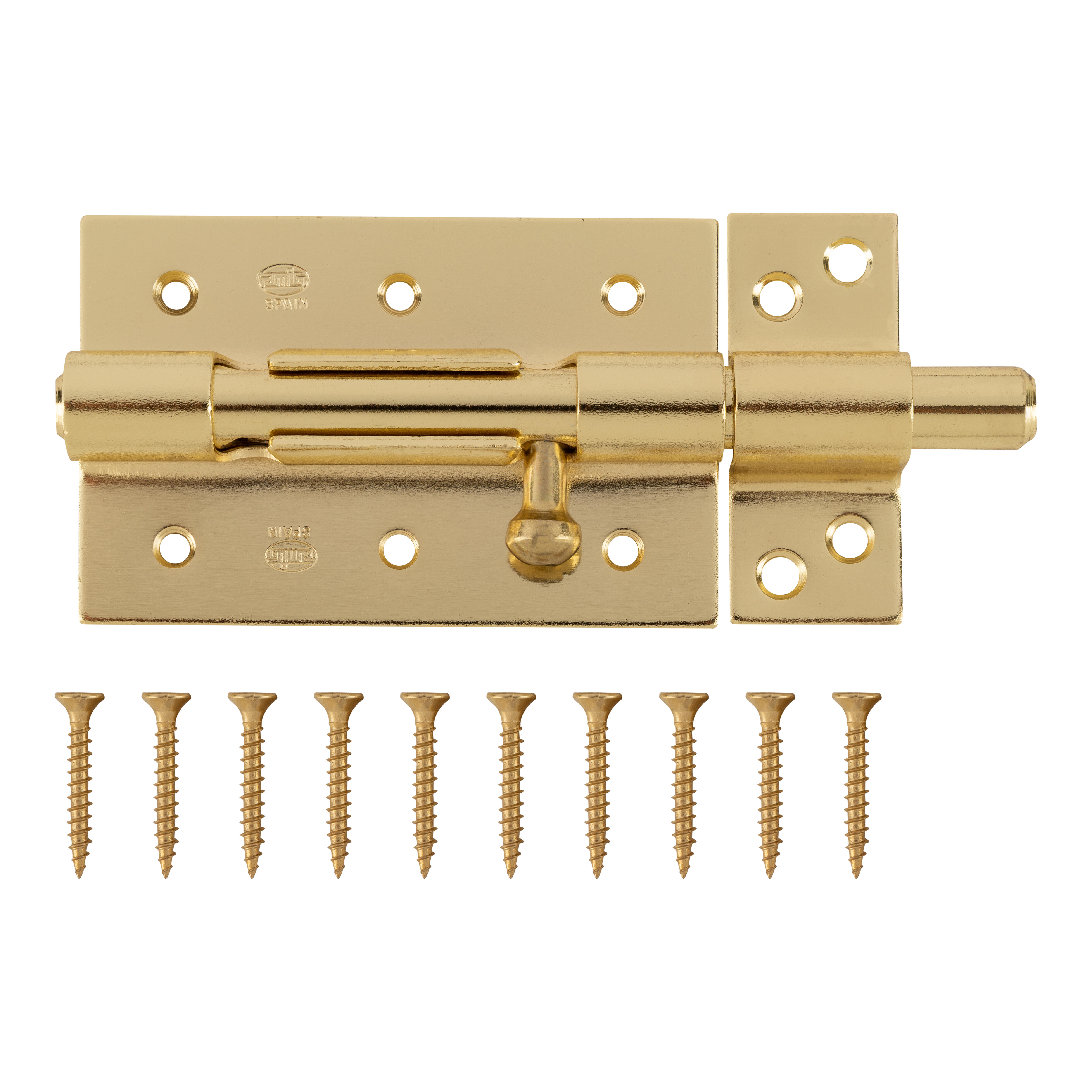 PESTILLO 100  MM. LATONADO MOD 454 AMIG - 3