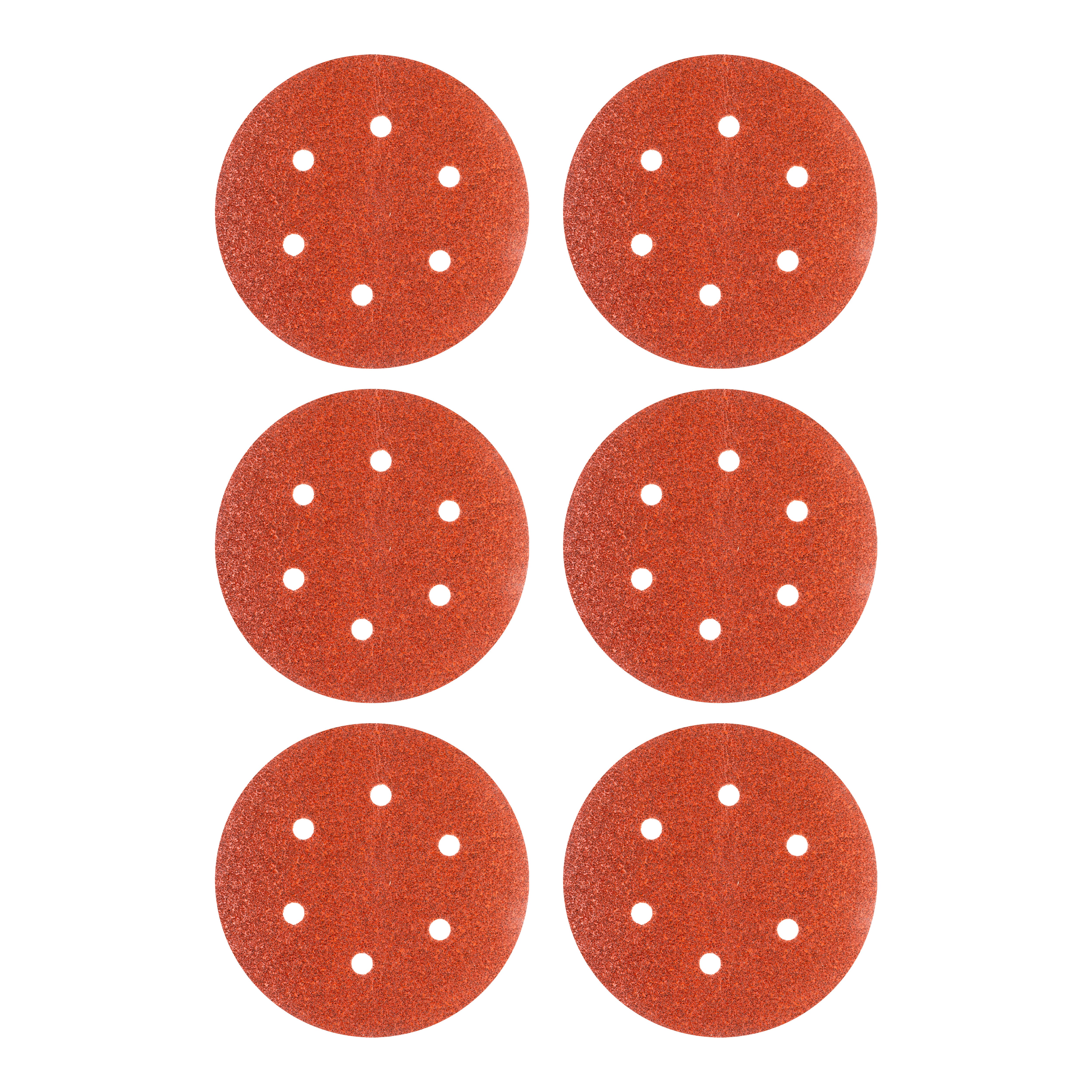 6 DISCOS DE LIJA 125MM 8 AGUJEROS GRANO 60 - 2