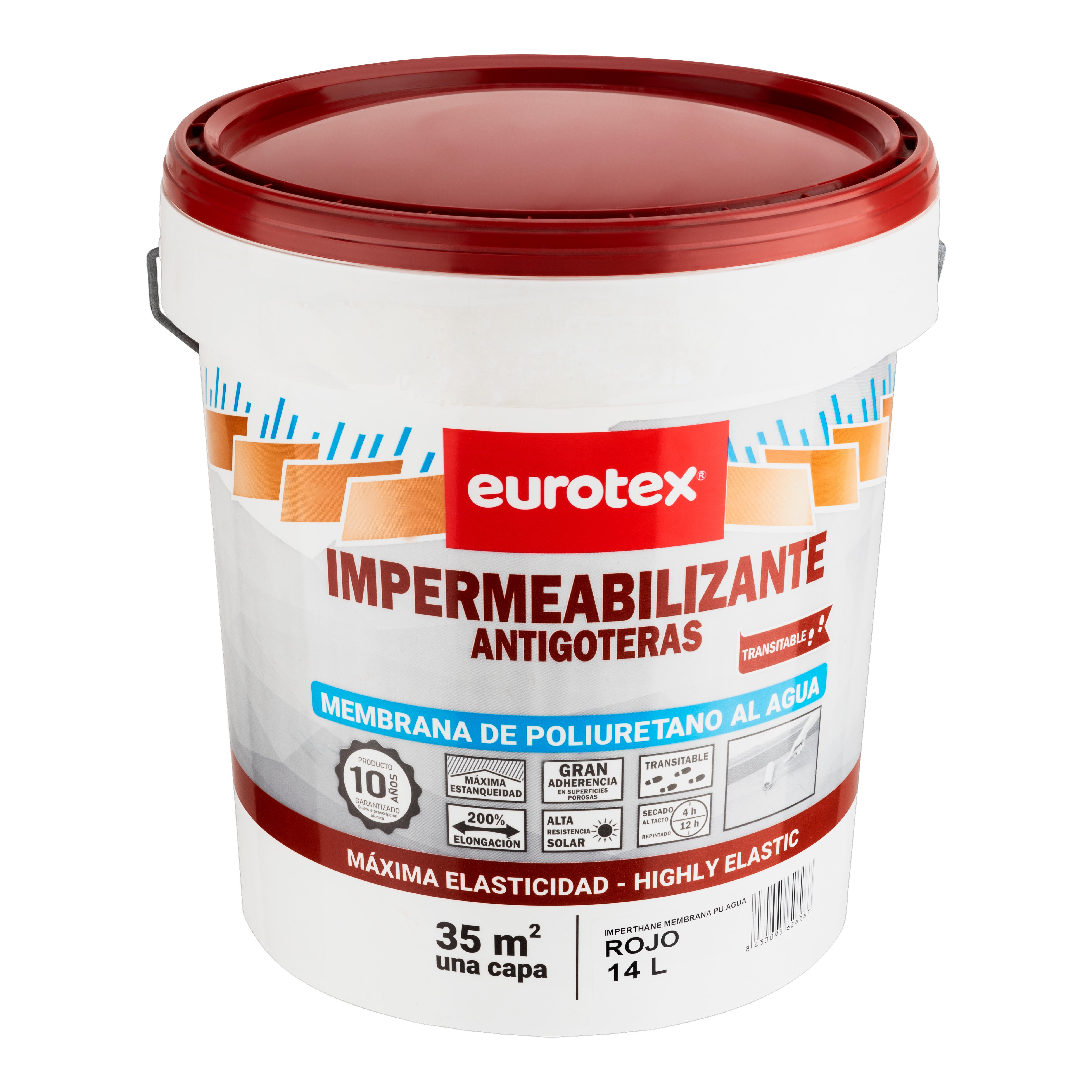 MEMBRANA DE POLIURETANO AL AGUA 14L ROJO - 2