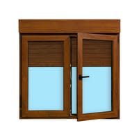 VENTANA PVC OSCILOBATIENTE CON PERSIANA ROBLE 140X138CM - 2