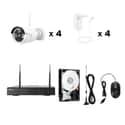 KIT GRABADOR CCTV WIFI 4 CANALES + 4 CAMARAS EXTERIOR + 1TB - 3