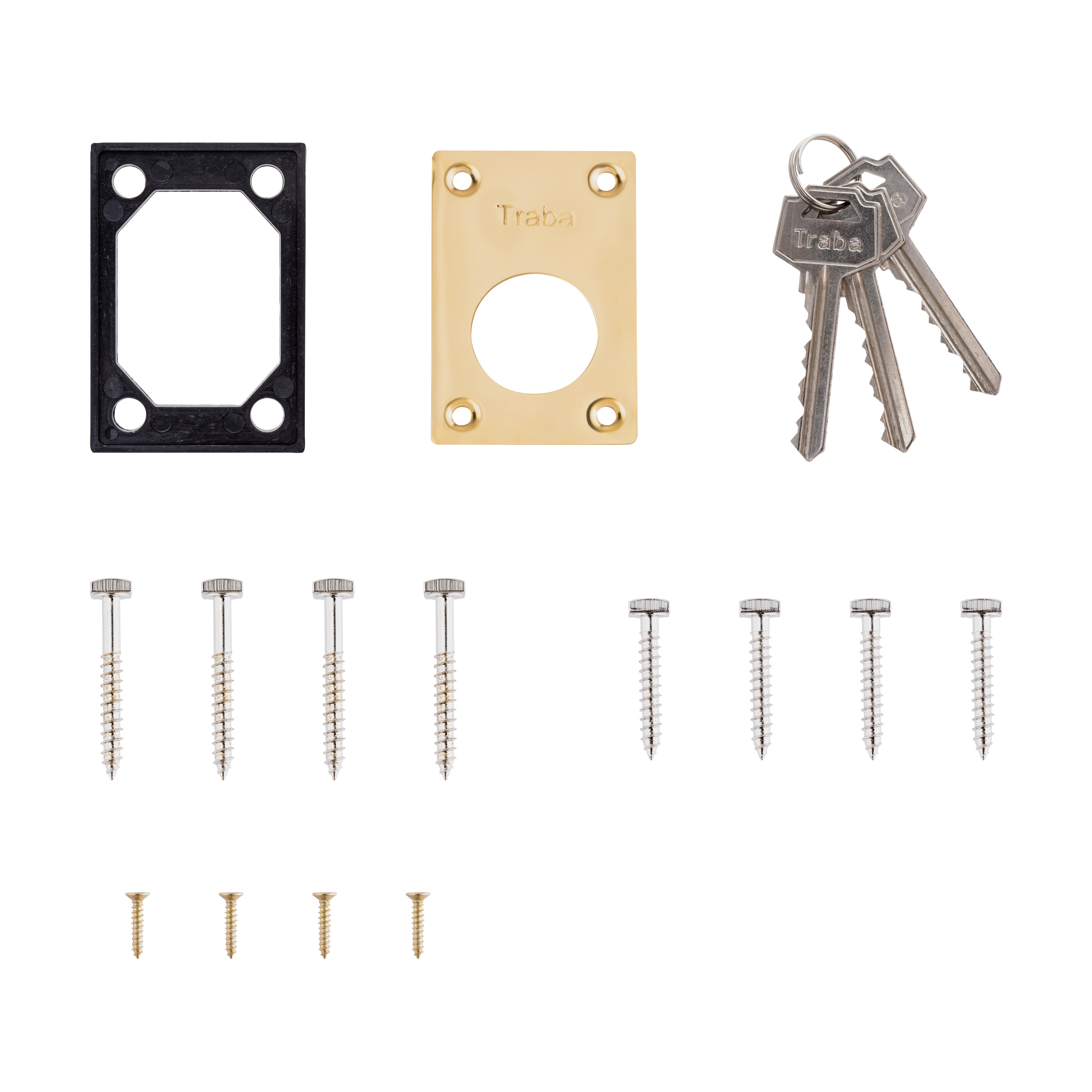 CERROJO PUERTA DE SEGURIDAD PARA INTERIOR Y EXTERIOR PINTADO 3 LLAVES TRABA - 3