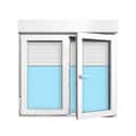VENTANA PVC OSCILOBATIENTE CON PERSIANA BLANCA 140X138CM - 2