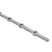 BARRA DE HIERRO FORJADO PERFORADA ROMBO 16X16MM 2M - 2