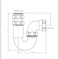 SIFON LAVABO CURVO EXTENSIBLE 1 1/4