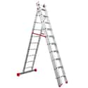 ESCALERA METÁLICA TRANSFORMABLE DE ALUMINIO 9+10+10 PELDAÑOS - 3