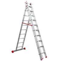ESCALERA METÁLICA TRANSFORMABLE DE ALUMINIO 9+10+10 PELDAÑOS - 3