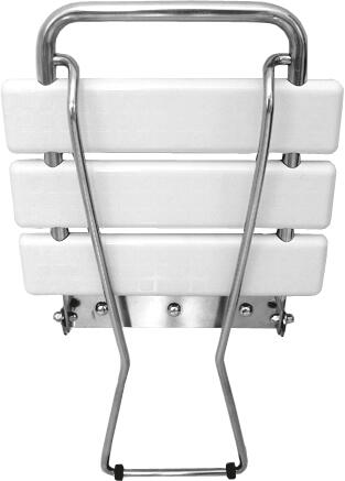 ASIENTO DUCHA CON PATA INOX BRILLO