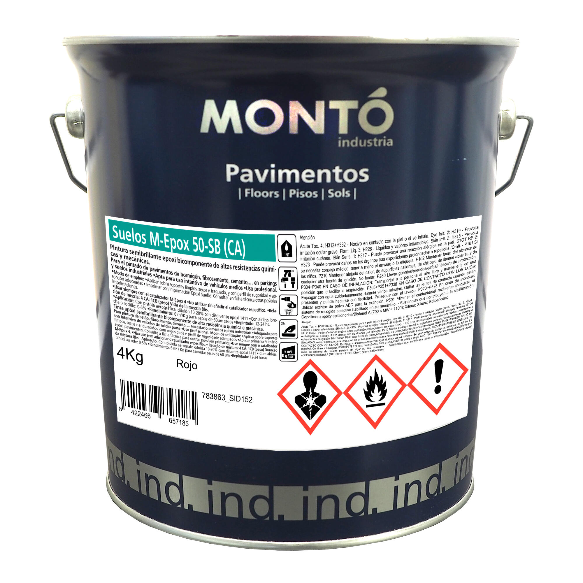 PINTURA SUELOS EPOXI + CATALIZADOR 5KG ROJO - 3