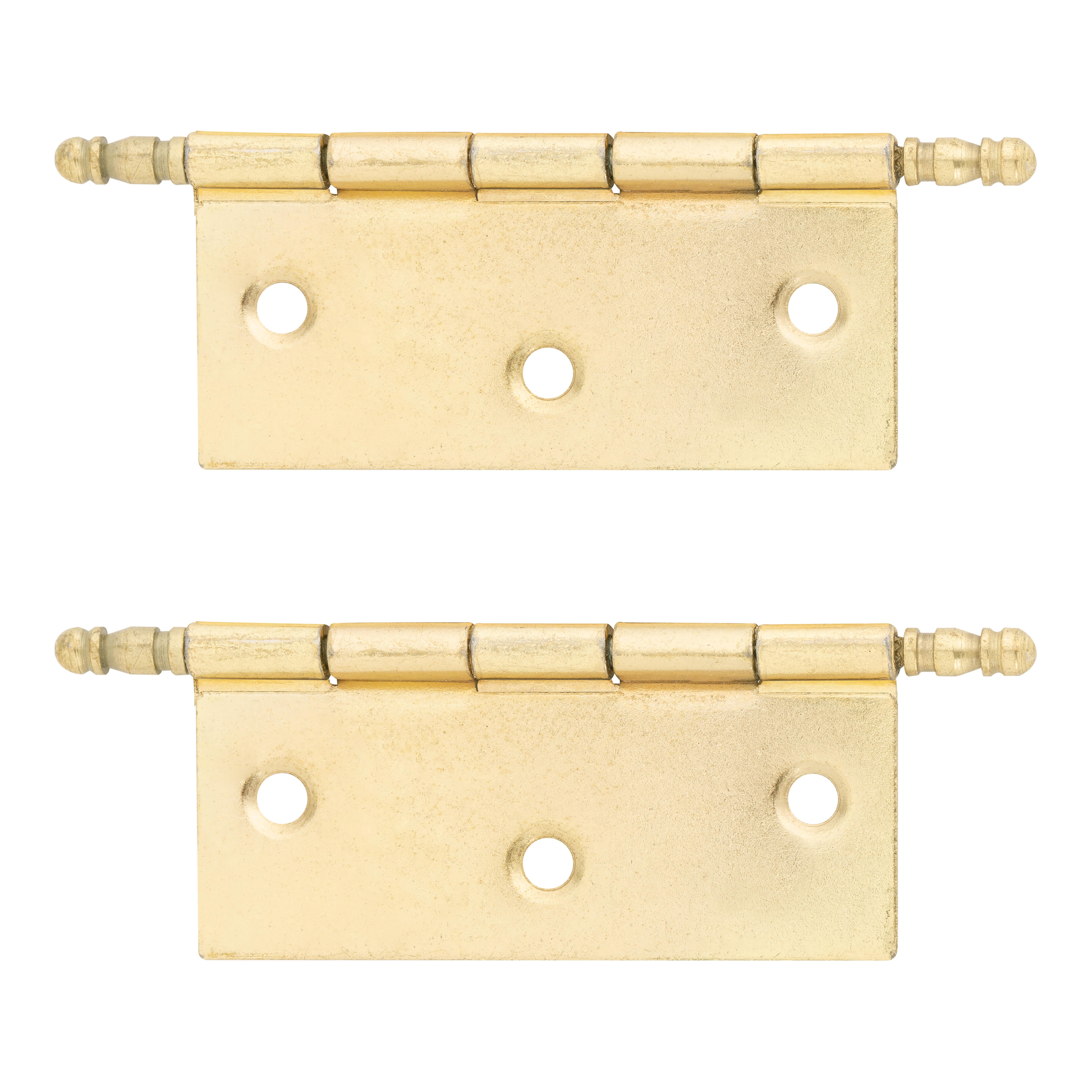 BISAGRA HIERRO 60 X 50  MM. CON REMATE LATONADA. 2 UDS - 2