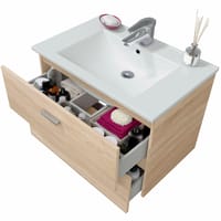 MUEBLE DE BAÑO ECO ROBLE 70X45CM 2 CAJONES - 7