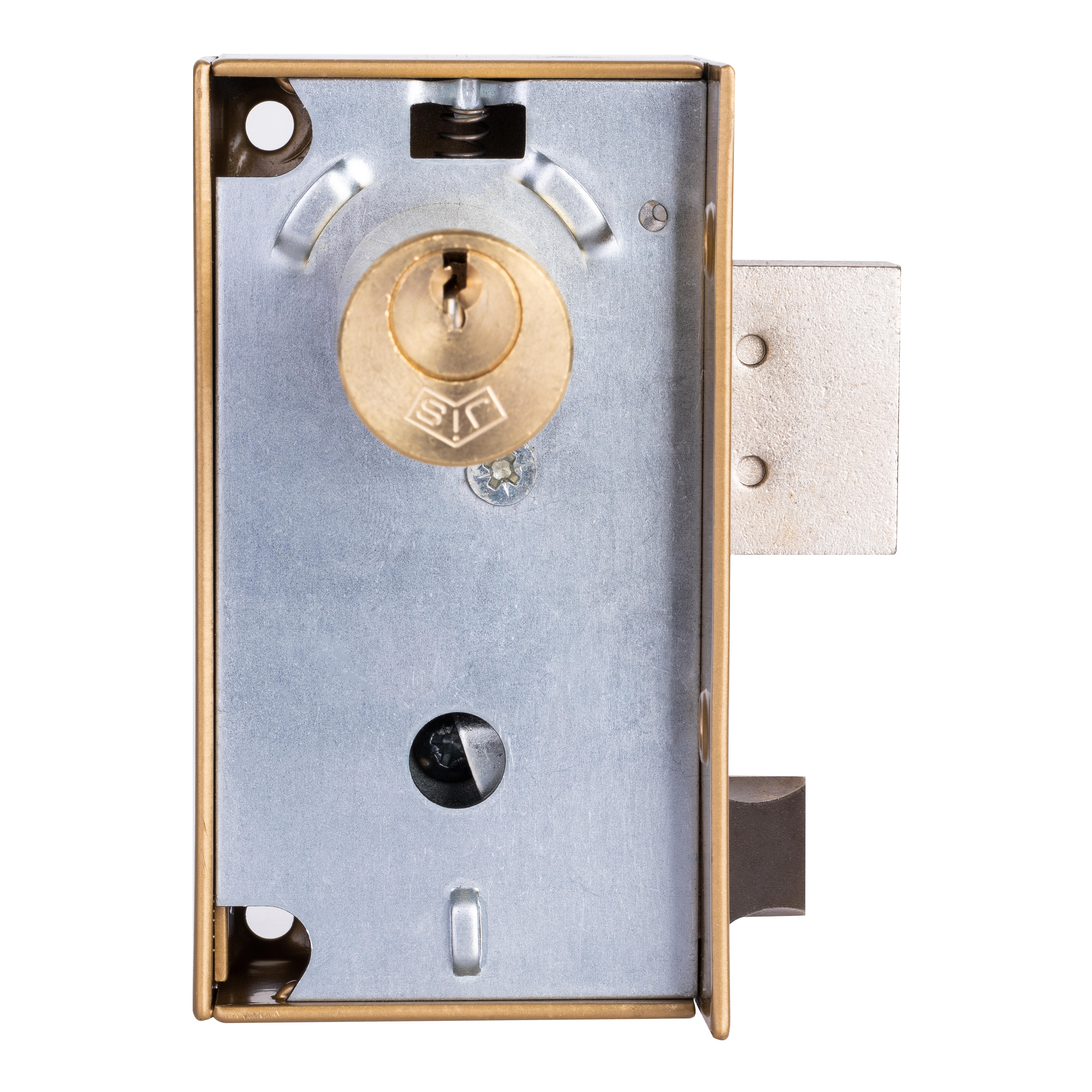 CERRADURA SOBREPONER 60 MM. PINTADA DORADA 34 6 DERECHA JIS - 2