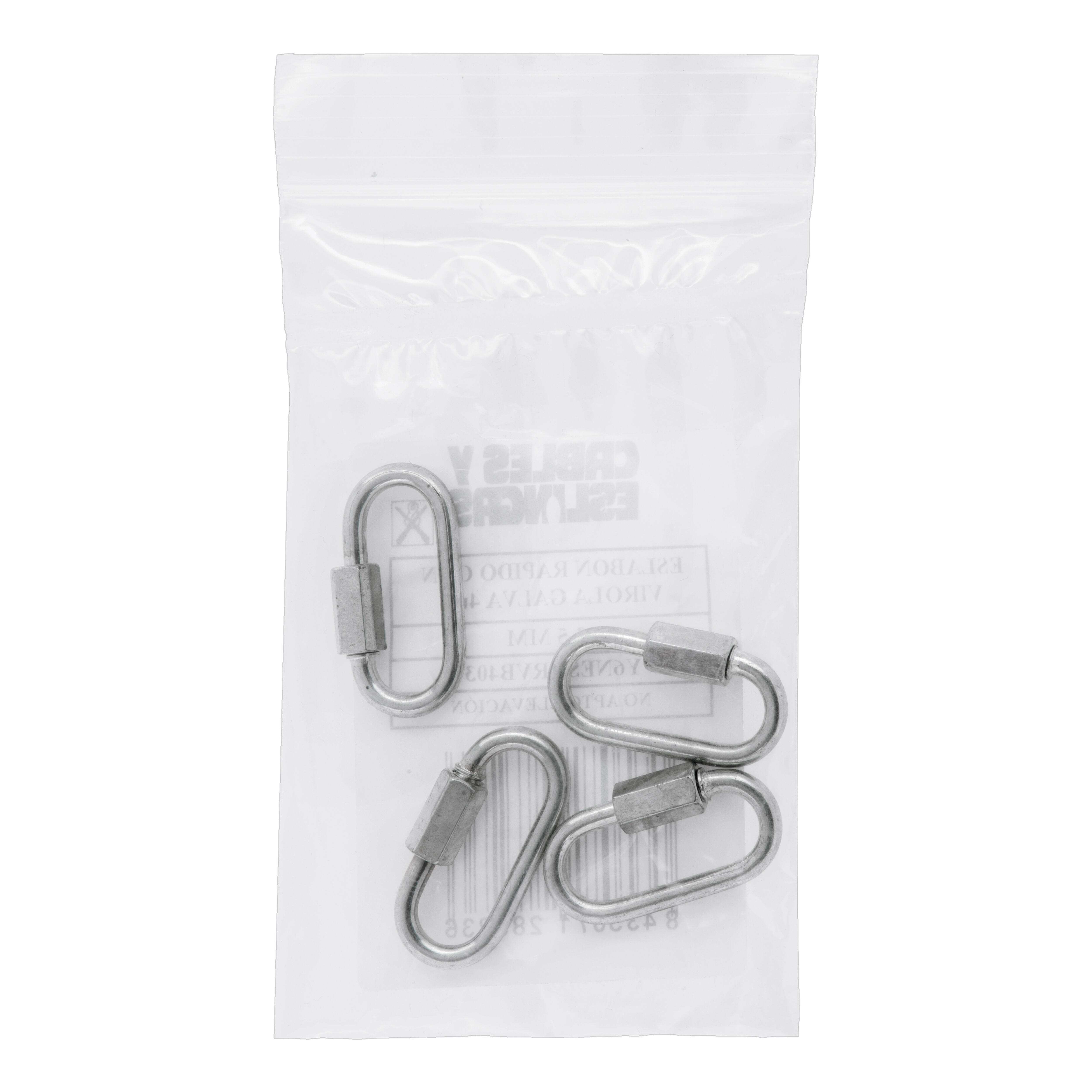ESLABONES RÁPIDOS CON VIROLA GALVANIZADO 3.5 MM. 4 UDS - 2