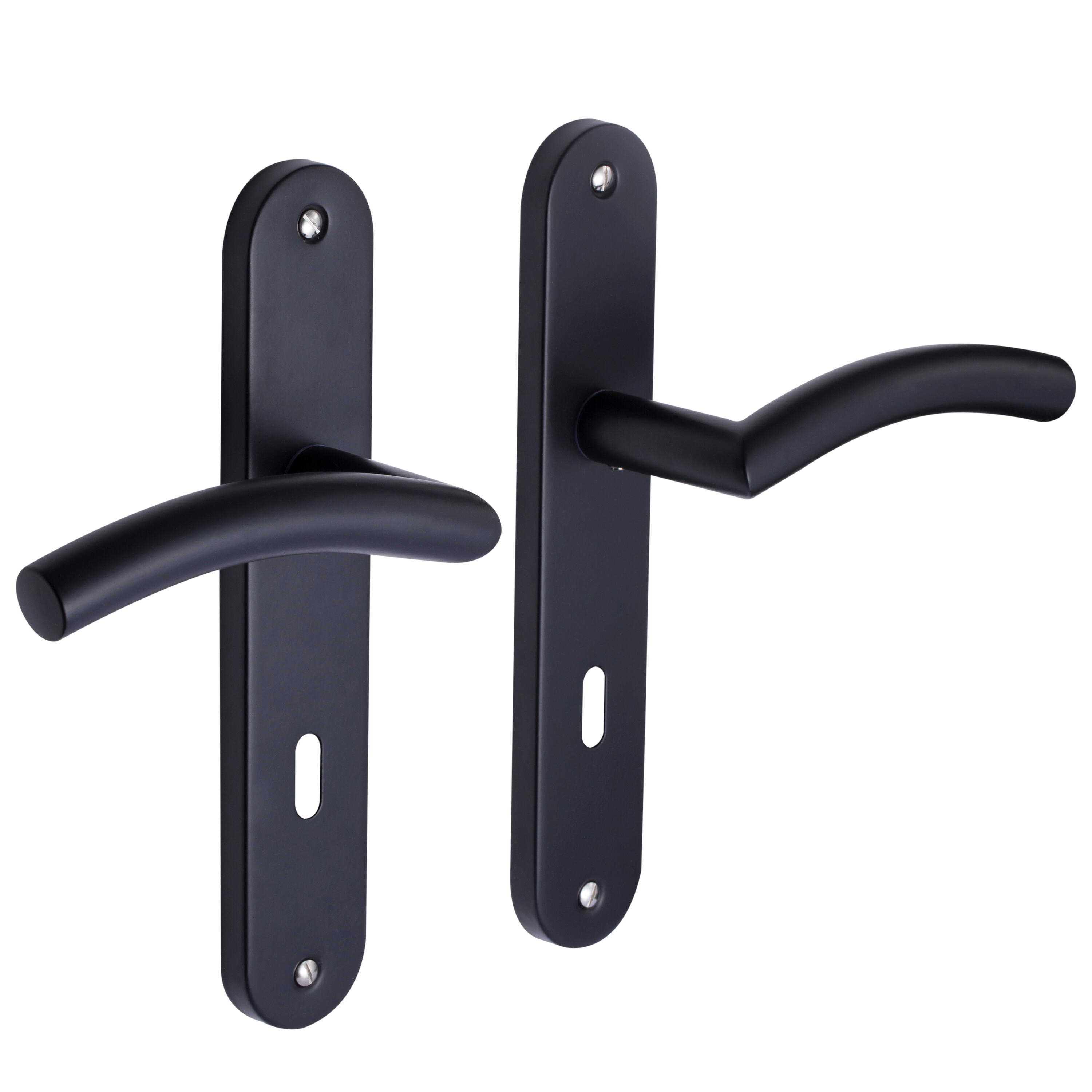 2 poignées sur plaque à clé Margaud acier noir mat, entraxe 195 mm - 4