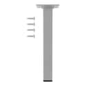 PATA MUEBLE ACERO CUADRADA 200MM 25x25MM GRIS. 1UD - 2