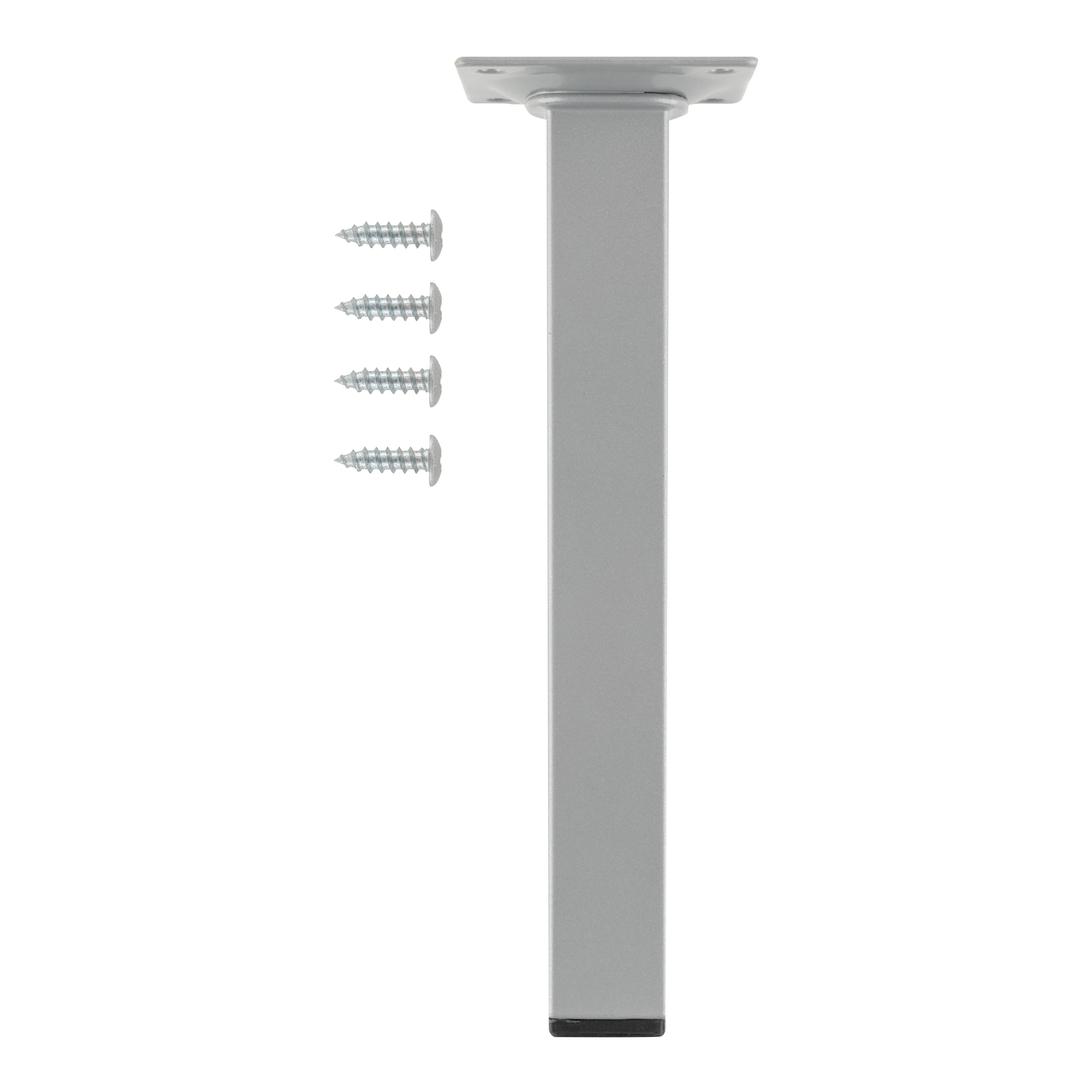 PATA MUEBLE ACERO CUADRADA 200MM 25x25MM GRIS. 1UD - 2