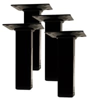 PATA MUEBLE ACERO CUADRADA  H 100 MM 25 X 25 MM NEGRA. 4 UDS - 2