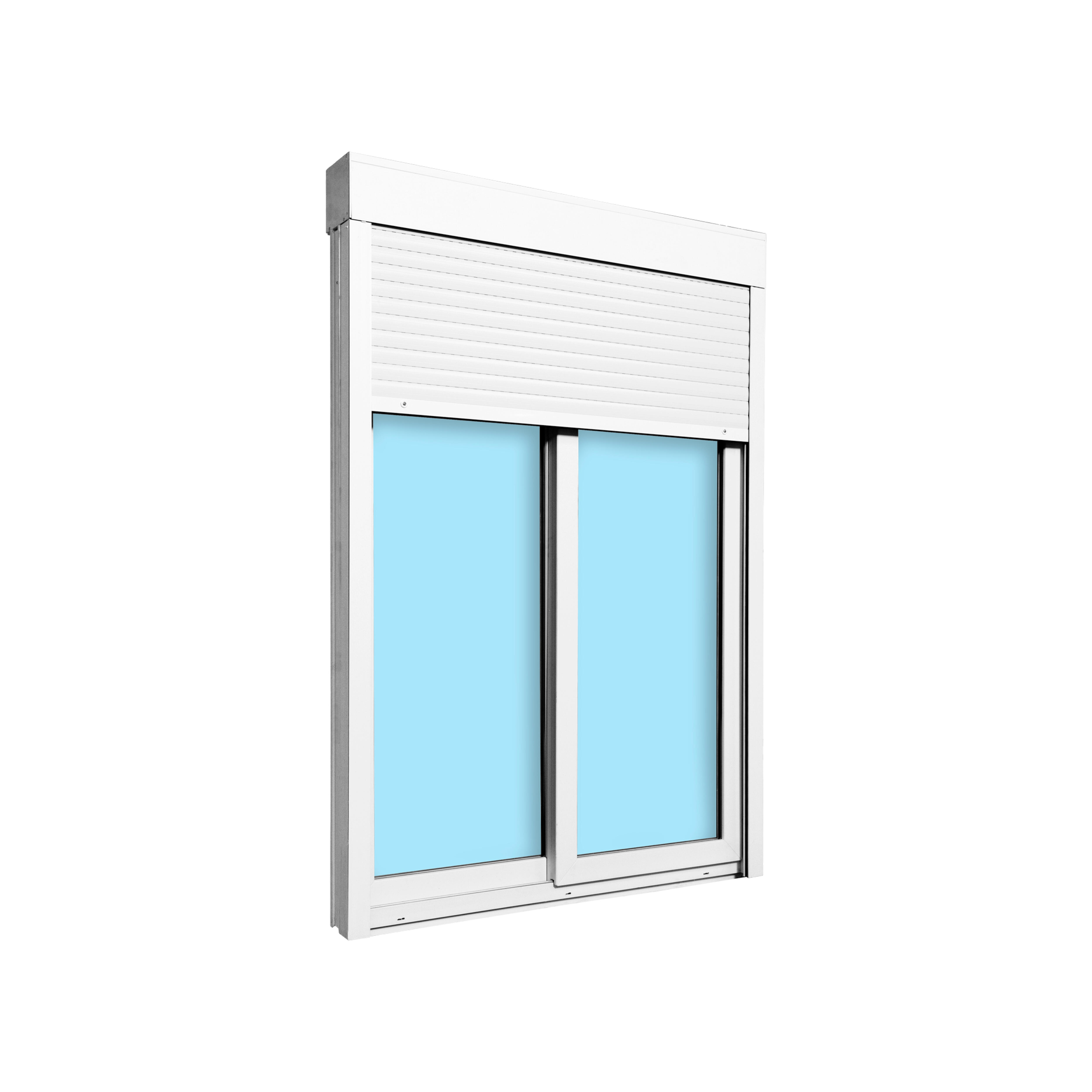 BALCONERA PVC CORREDERA CON PERSIANA BLANCA 150X218CM - 2