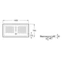 PLATO DE DUCHA CERAMICO RECTANGULAR  ROCA BLANCO 70X140CM - 3